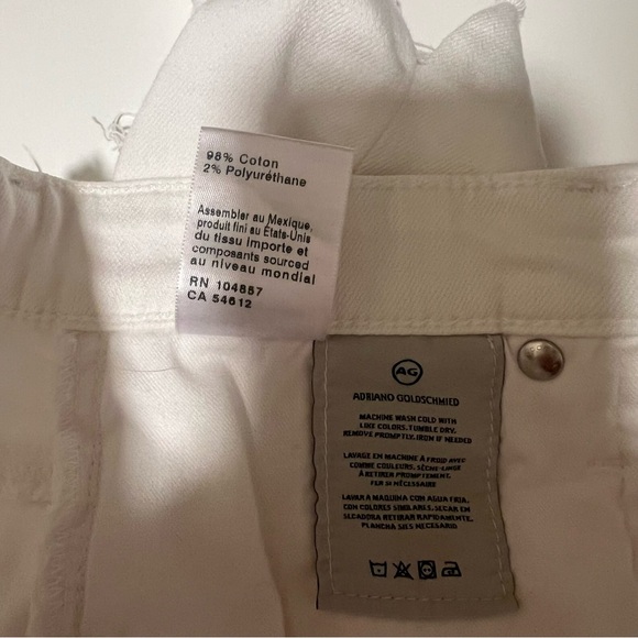 AG The Erin Distressed Pencil Skirt White 26 - Picture 11 of 11